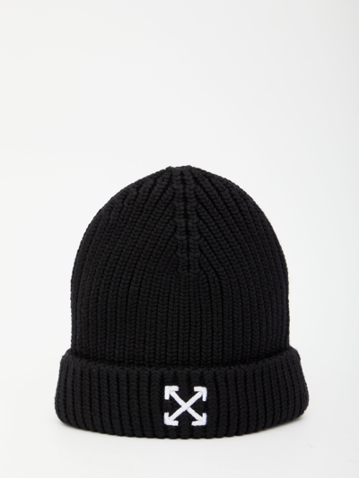 Shop Off-white Arrows Beanie In Nero