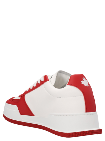 Shop Dsquared2 Canadian Sneakers In White/red
