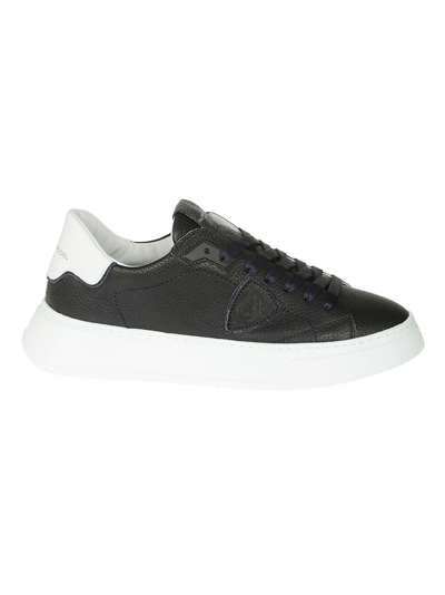Philippe Model Temple Two-tone Leather Sneakers In Black
