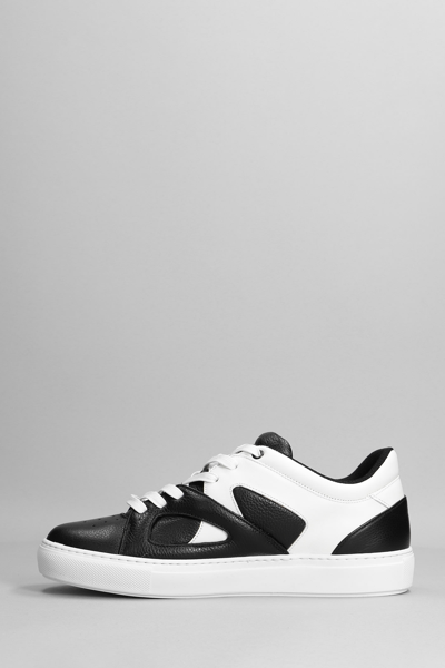 Shop Ih Nom Uh Nit Sneakers In White Leather In Black/white