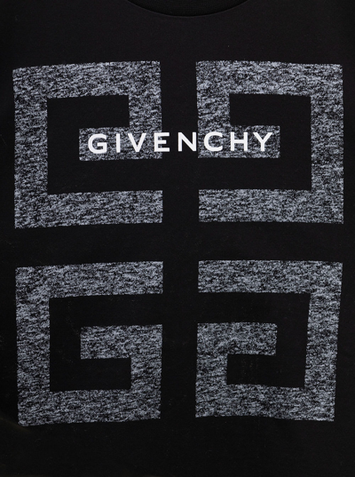 Shop Givenchy Black Cotton Long Sleeved T-shirt With 4g Print Kids Boy In B Nero