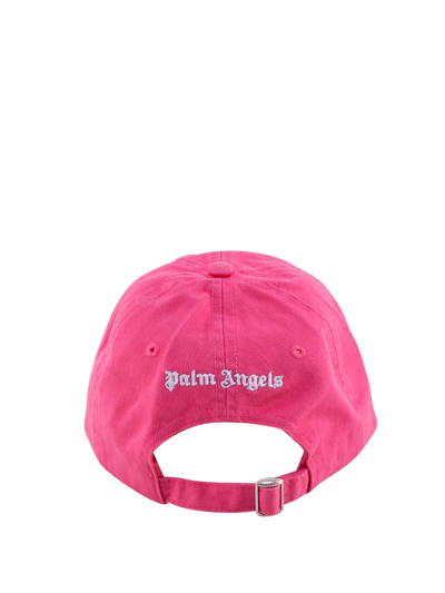 Shop Palm Angels Hat In Baby Pink White