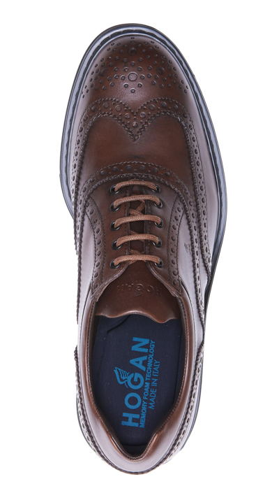Shop Hogan Lace Up Shoes In Brown
