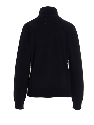 Shop Maison Margiela Wool Turtleneck Sweater In Blu