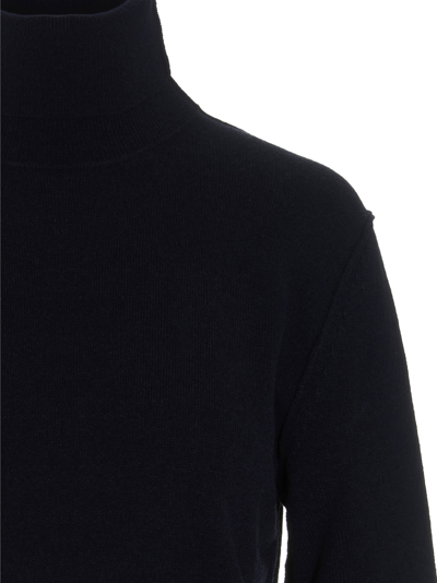 Shop Maison Margiela Wool Turtleneck Sweater In Blu