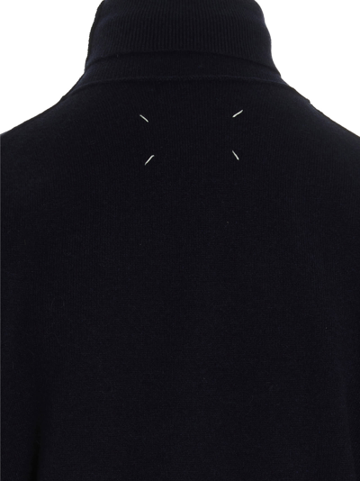 Shop Maison Margiela Wool Turtleneck Sweater In Blu