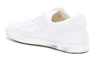 Shop Philippe Model Prsx Low Sneakers In Bianco