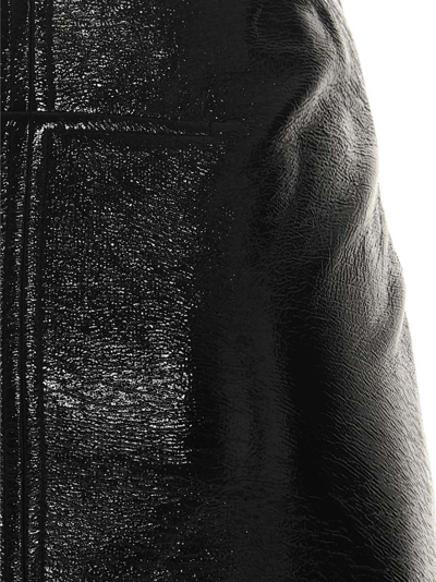 Shop Courrèges Vinyl Skirt In Black
