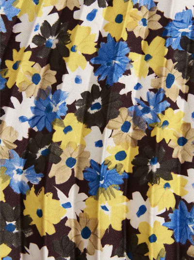 Shop Plan C Floral Pleat Skirt In Multicolor