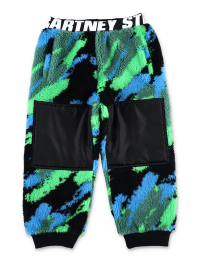 Shop Stella Mccartney Teddy Fleece Jogging Pants In Black/multicolor