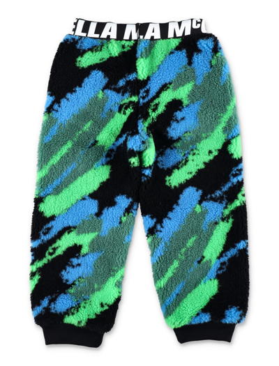 Shop Stella Mccartney Teddy Fleece Jogging Pants In Black/multicolor