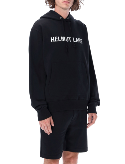 Shop Helmut Lang Core Logo Hoodie In Black