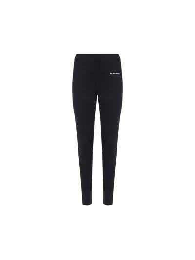 Shop Jil Sander Leggings In Black