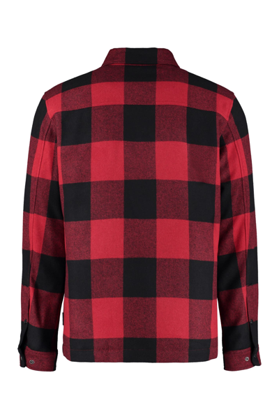 Shop Woolrich Alaskan Overshirt In Rosso