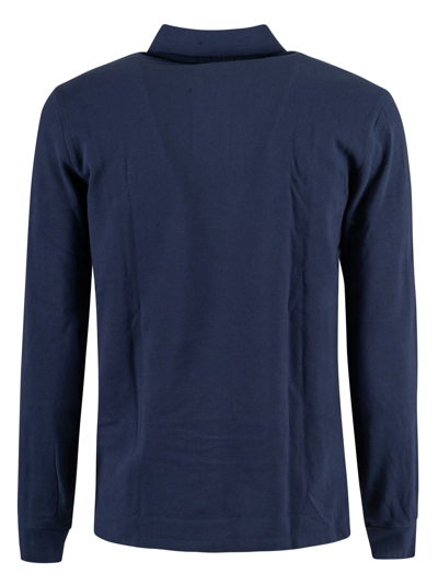 Shop Ralph Lauren Long-sleeved Polo Shirt In Blue
