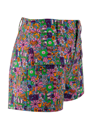 Shop Chiara Ferragni Print Shorts In Pink/green