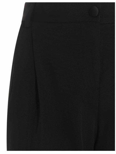 Shop Dolce & Gabbana Satin-effect Insert Trousers In Black
