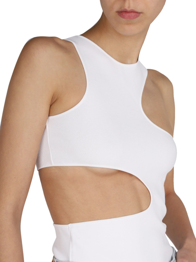 Shop Stella Mccartney Top With Cut Out Details In White