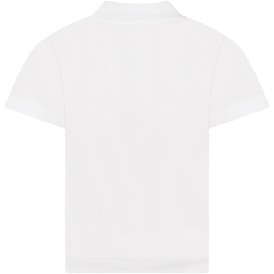 Shop Palm Angels White T-shirt For Rboy With Bear