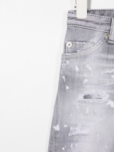 Shop Dsquared2 Grey Cotton Jeans In Grigio