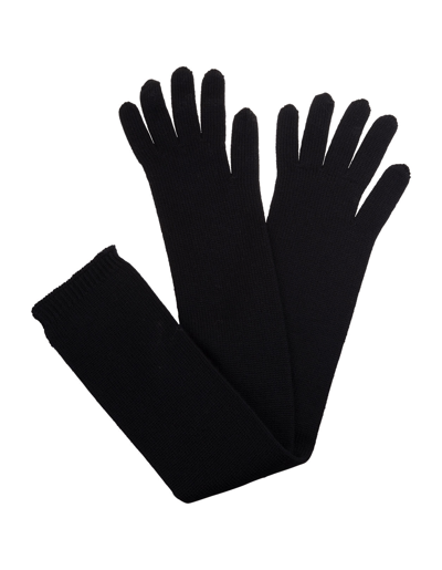 Shop Max Mara Black Negus Gloves In Nero