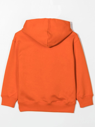 Shop Aspesi Embossed Hoodie In Orange
