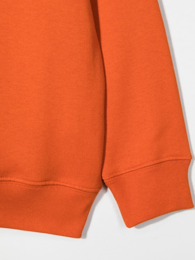 Shop Aspesi Embossed Hoodie In Orange