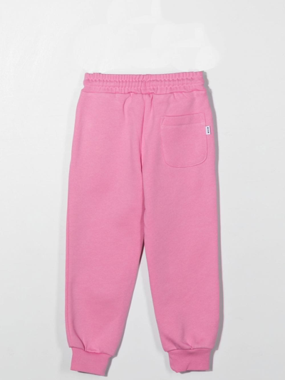 Shop Msgm Trousers With Print In Pink