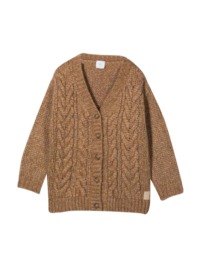 Shop Eleventy Brown Sweater Teen Girl In Marrone