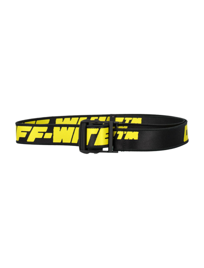 Shop Off-white Tape Industrial Belt In Black Yellow