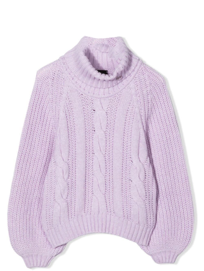 Shop Emporio Armani High Neck Pull In Violet