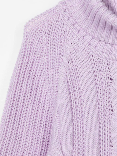 Shop Emporio Armani High Neck Pull In Violet