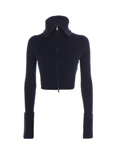 Shop Sportmax Short Cardigan Deodara In Blu Navy