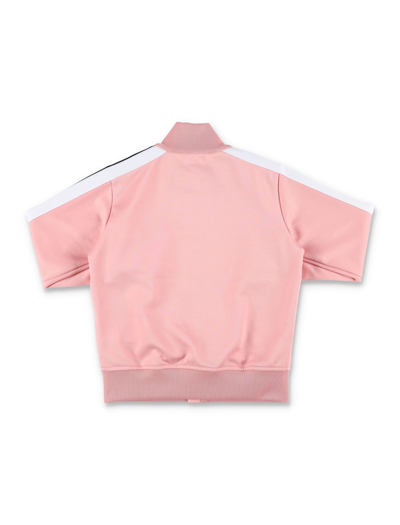 Shop Palm Angels Logo Track Jacket In Pink White