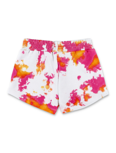 Shop Msgm Tie-dye Shorts In Multicolor