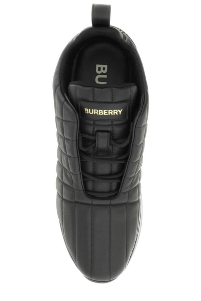 Shop Burberry Axburton Padded-detail Low-top Sneakers In Black