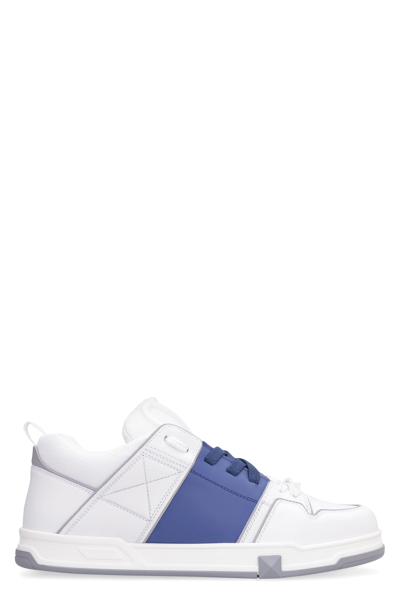 Valentino Garavani Open Skate Low-top Sneakers In White/blue | ModeSens