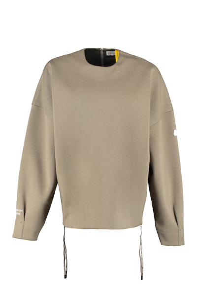 Shop Moncler Genius 4 Moncler Hyke - Neoprene Sweatshirt In Verde