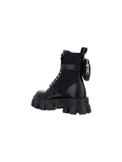 Shop Prada Monolith Boots In Black