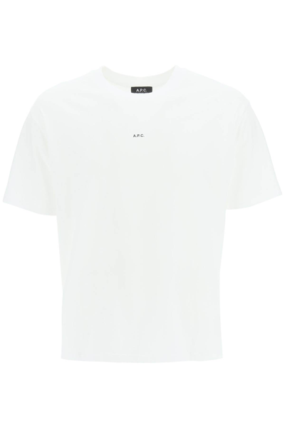 Shop Apc Kyle T-shirt With Micro Logo In Aab White
