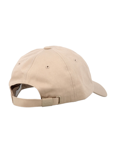 Shop Y-3 Logo Patch Baseball Cap In Chalky Brown