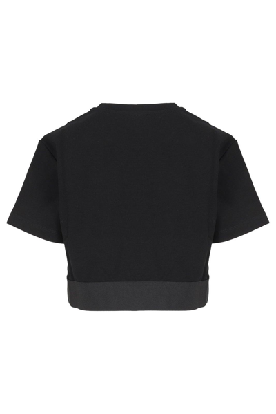 Shop Dolce & Gabbana Crewneck Cropped T-shirt In (nero)