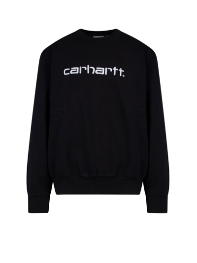 Shop Carhartt Sweatshirt In Nero E Bianco