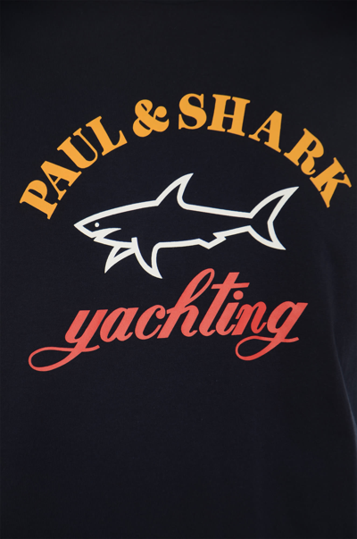 Shop Paul&amp;shark Regular Logo Print T-shirt In Blue