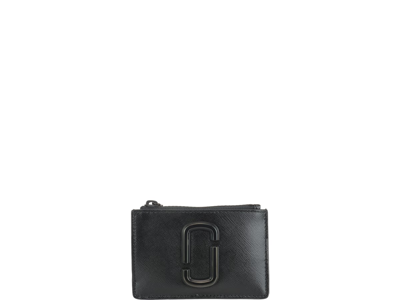 Shop Marc Jacobs The Snapshot Zip Wallet In Black