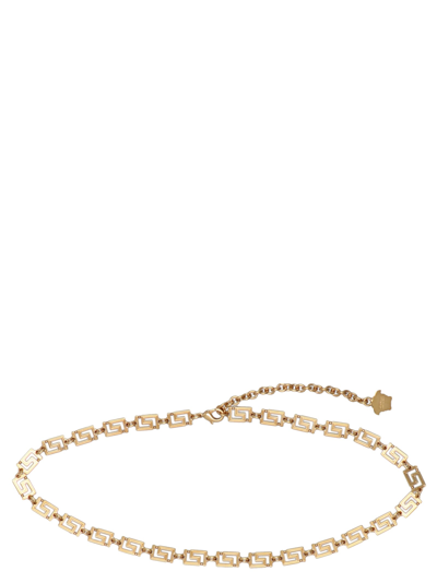 Shop Versace Greca Belt In Oro