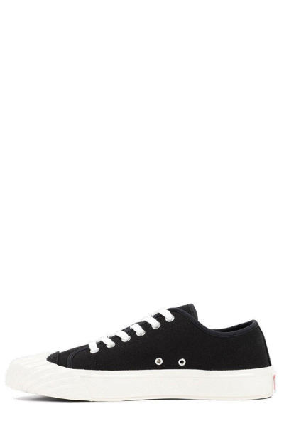 Shop Kenzo Tiger-printed Lace-up Sneakers In Black