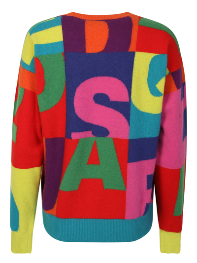 Shop Dsquared2 Pullover With Intarsia Logo By . Made Using A Bold And Modern Color Palette, Which Make The Garment 