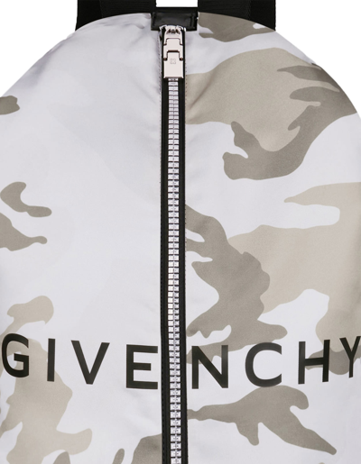 Shop Givenchy Man Adjustable G-zip Nylon Backpack With Camouflage Print