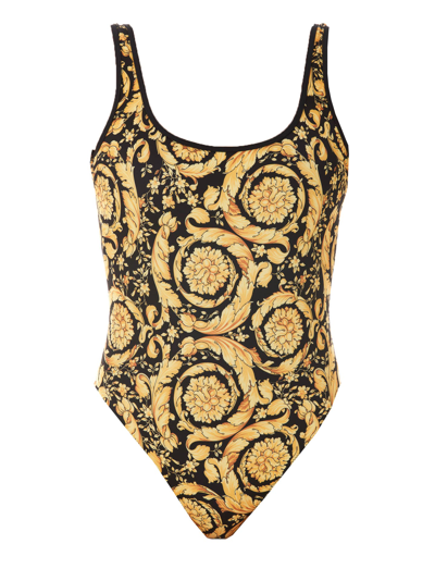 Shop Versace Barocco Print Swimsuit